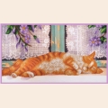 Набор для вышивания бисером КАРТИНЫ БИСЕРОМ "Рыжий кот" 